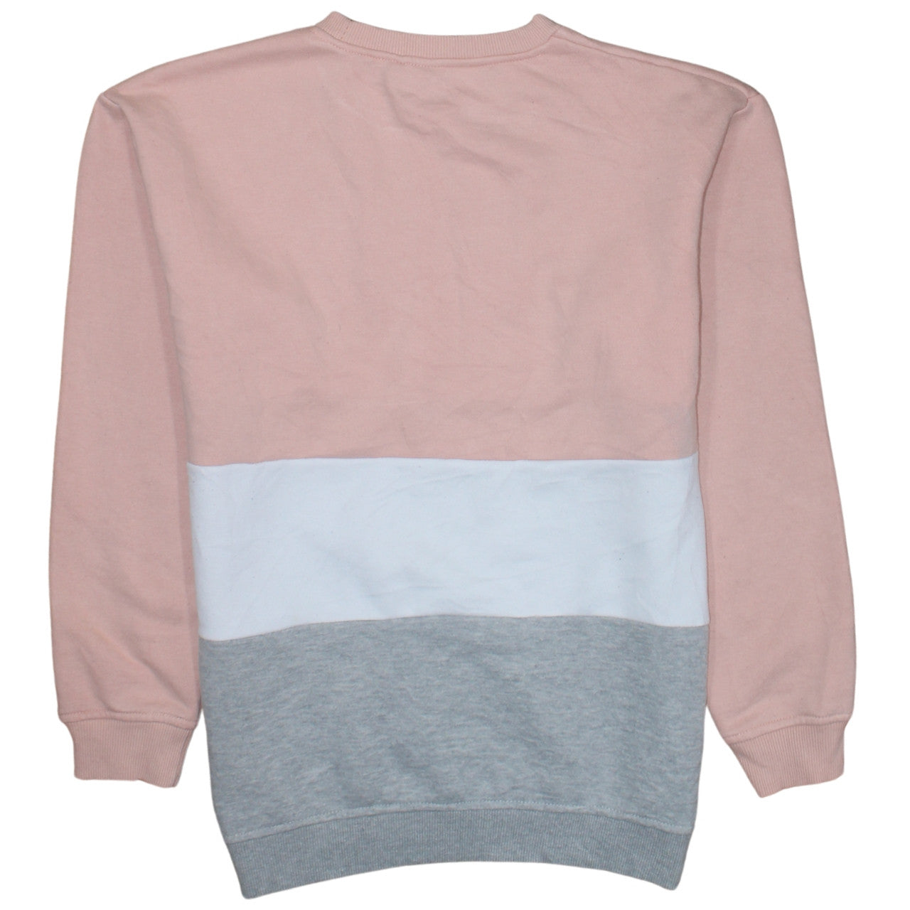 FILA Womens Pink Colourblock Leopard Logo Sweatshirt M