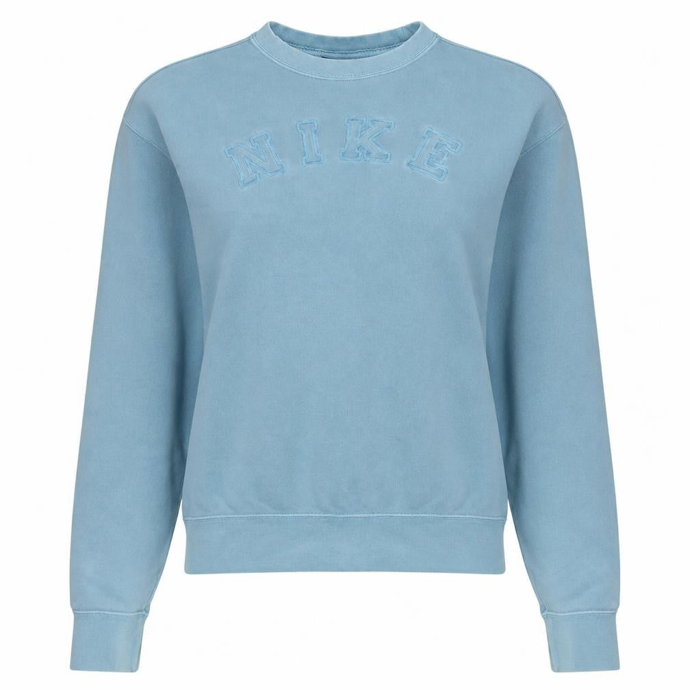 Nike Womens Blue XS Pullover Sweatshirt Crew Neck Cotton Blend