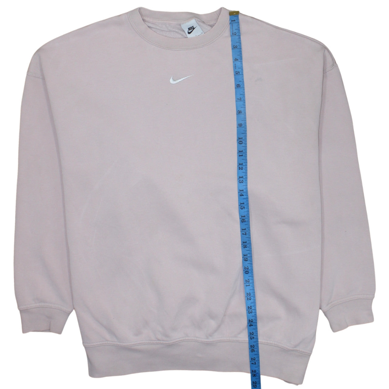 Nike Men's Beige Crew Neck Fleece Sweatshirt Small Pullover