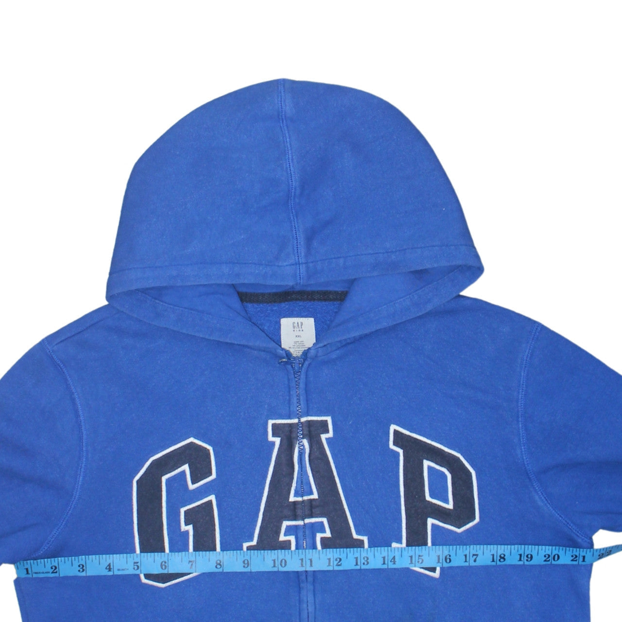 GAP Boys Blue Full Zip Hoodie XL - Logo Fleece Casual Sweatshirt
