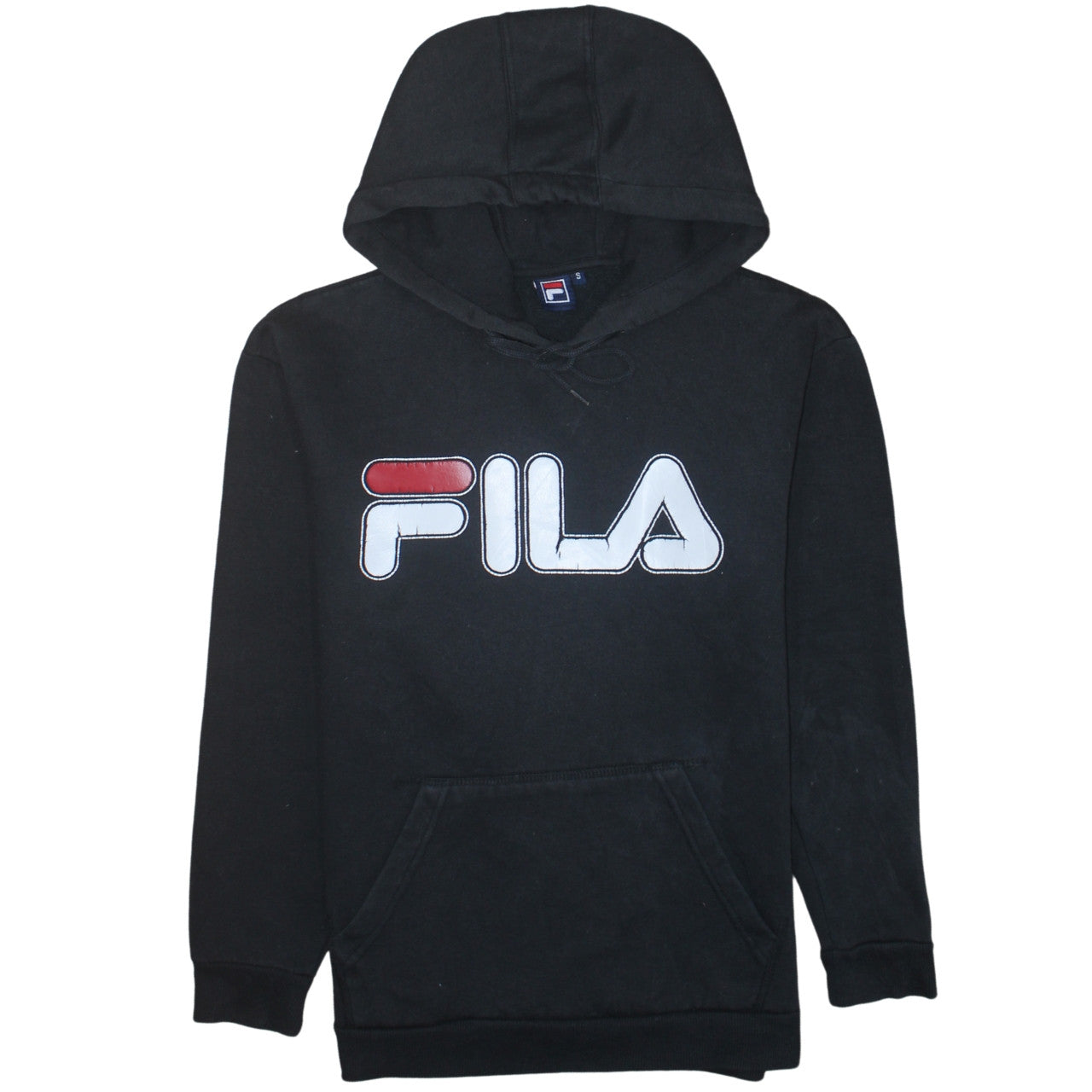 FILA Men's Black Pullover Hoodie Small Logo Sportswear