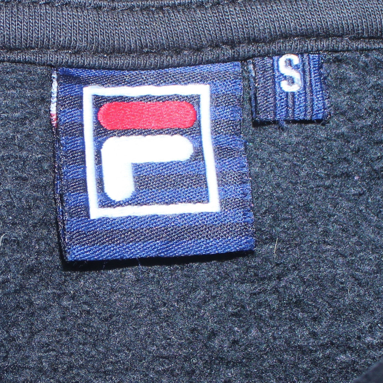 FILA Men's Black Pullover Hoodie Small Logo Sportswear