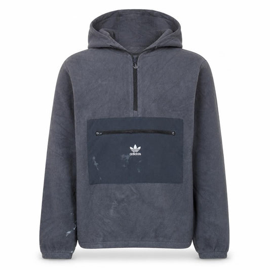 Adidas Mens Grey XS Pullover Fleece 1/2 Zip Hoodie