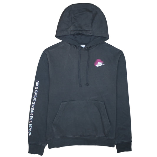Nike Men's Black Pullover Hoodie S Sports Logo Fleece Sweatshirt