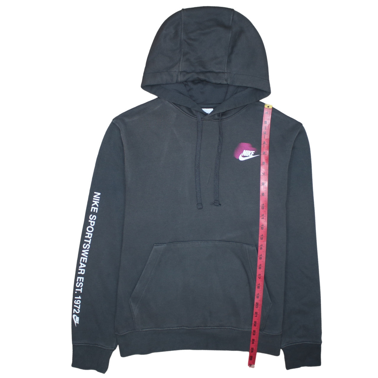 Nike Men's Black Pullover Hoodie S Sports Logo Fleece Sweatshirt
