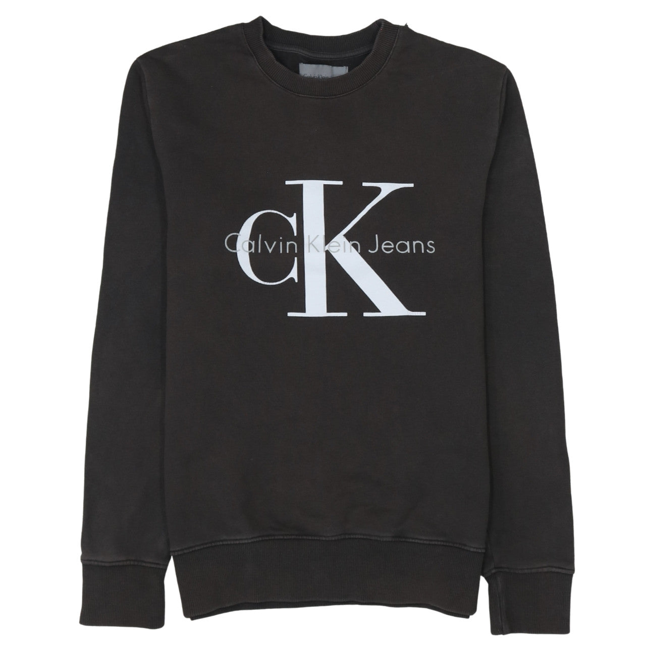 Calvin Klein Jeans Men's Black XS Pullover Logo Sweatshirt