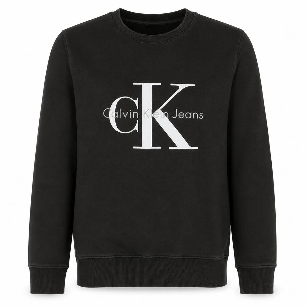 Calvin Klein Jeans Men's Black XS Pullover Logo Sweatshirt
