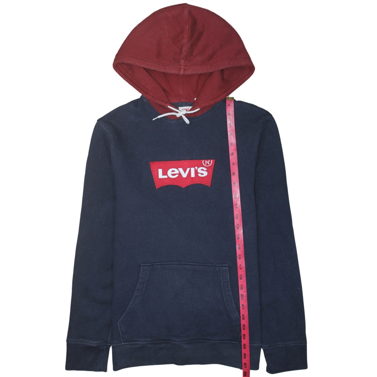 Levi's Men's Blue Pullover Hoodie M Logo Fleece Sweatshirt