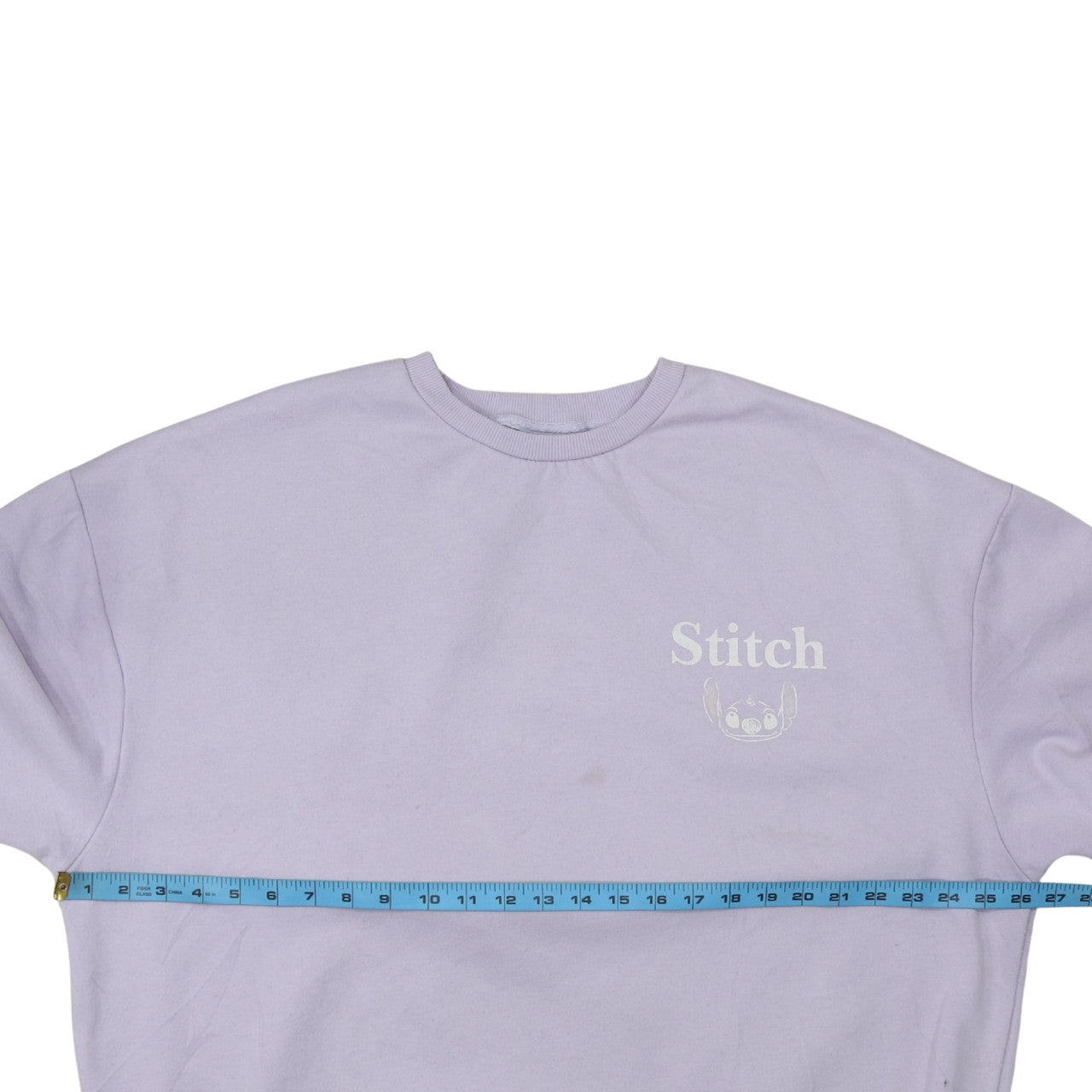 Disney Primark Women Lilac Stitch Sweatshirt L Cotton Blend