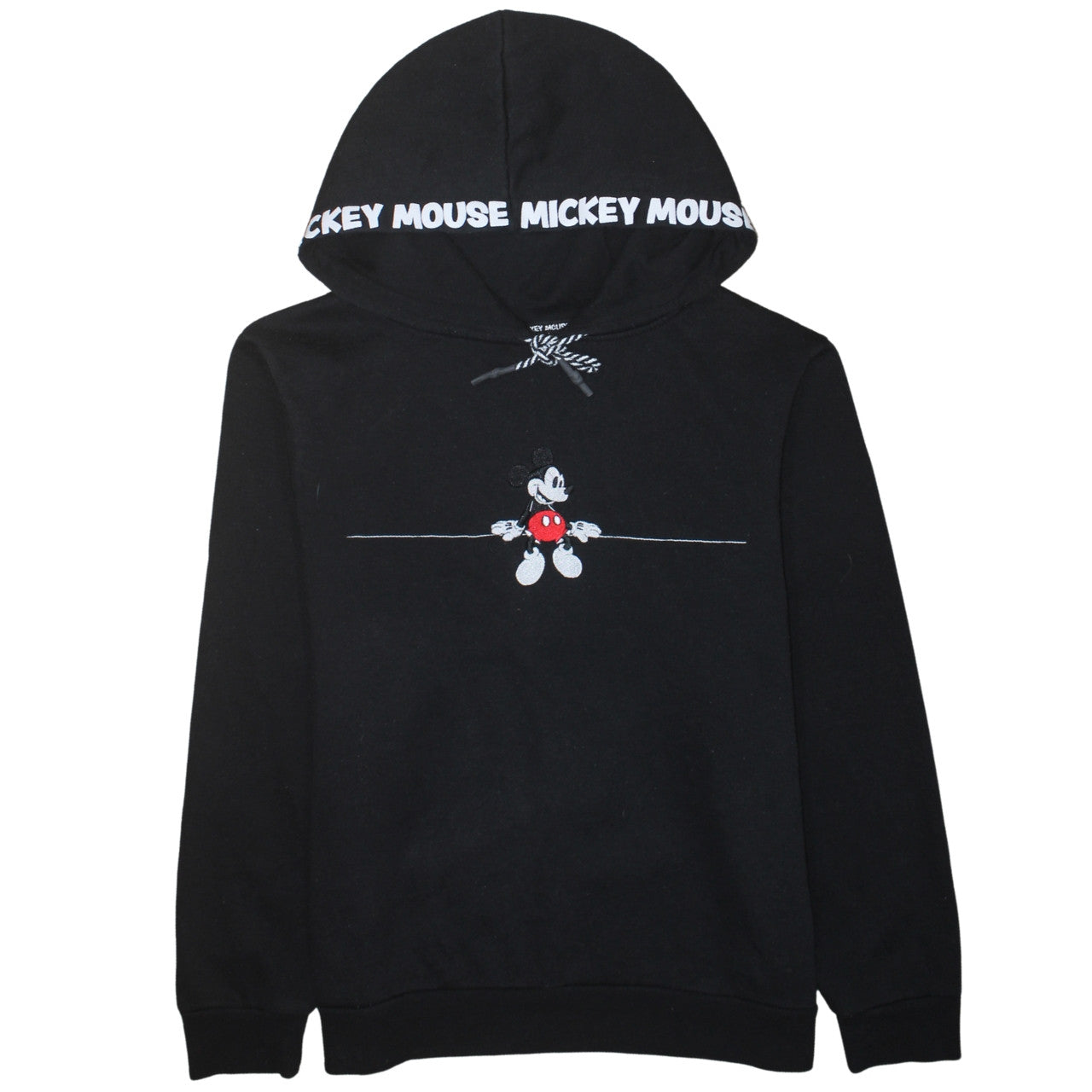 Disney Women Black Hoodie XL Mickey Mouse Graphic Pullover