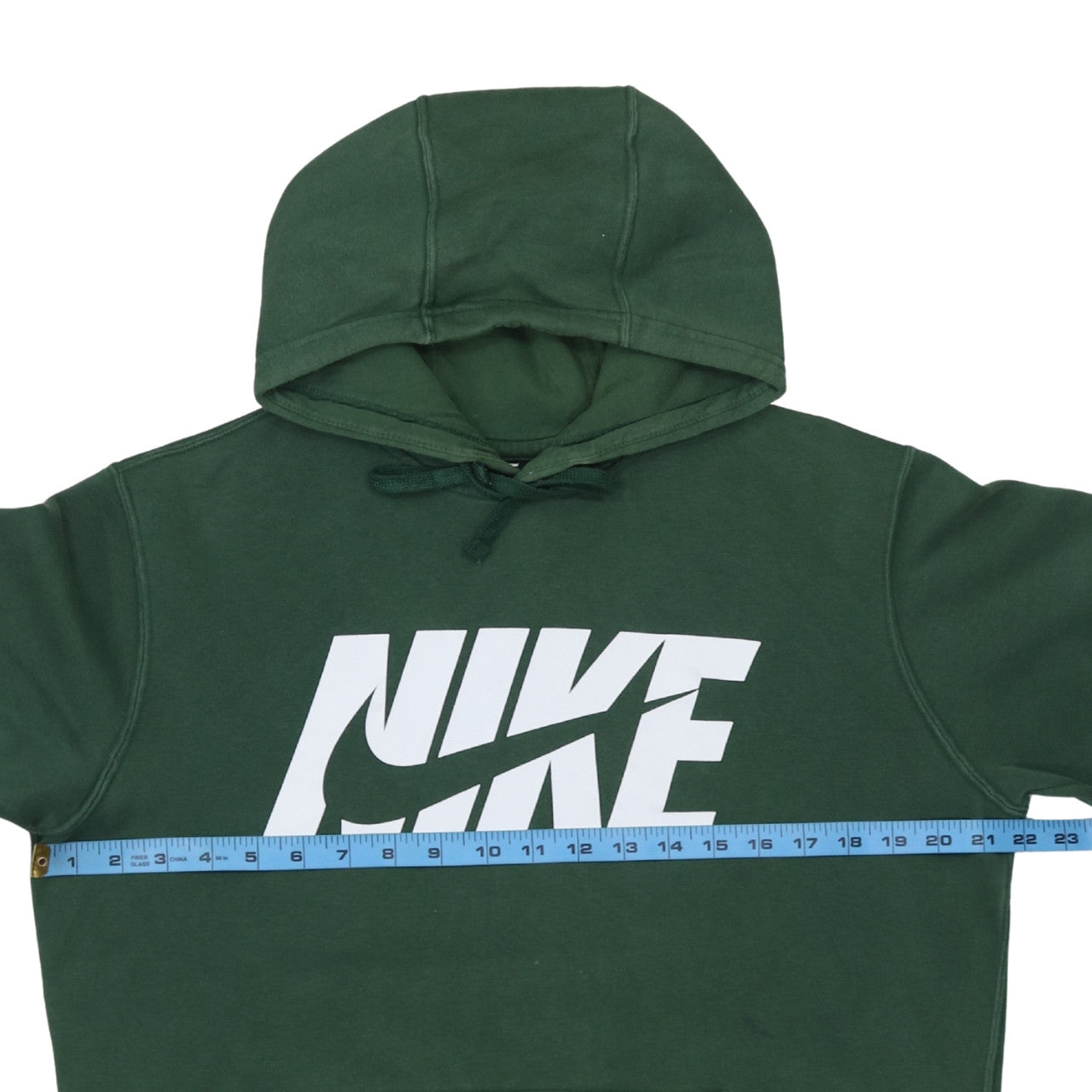 Nike Mens Green Pullover Hoodie M Graphic Logo Cotton Blend