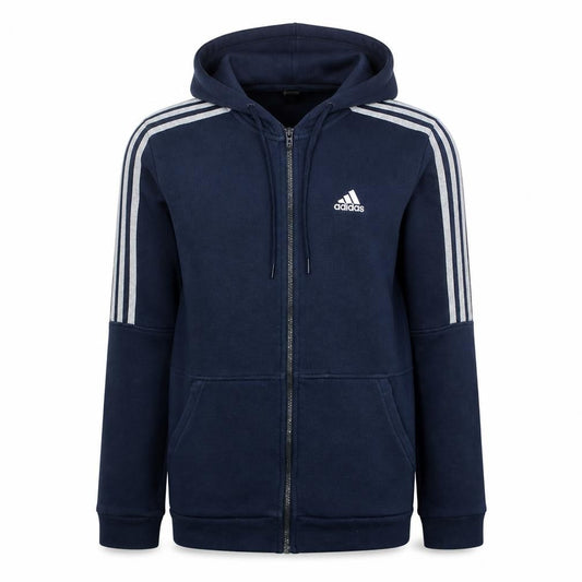 adidas Men's Blue XS Full Zip Hoodie Sweatshirt Regular Fit