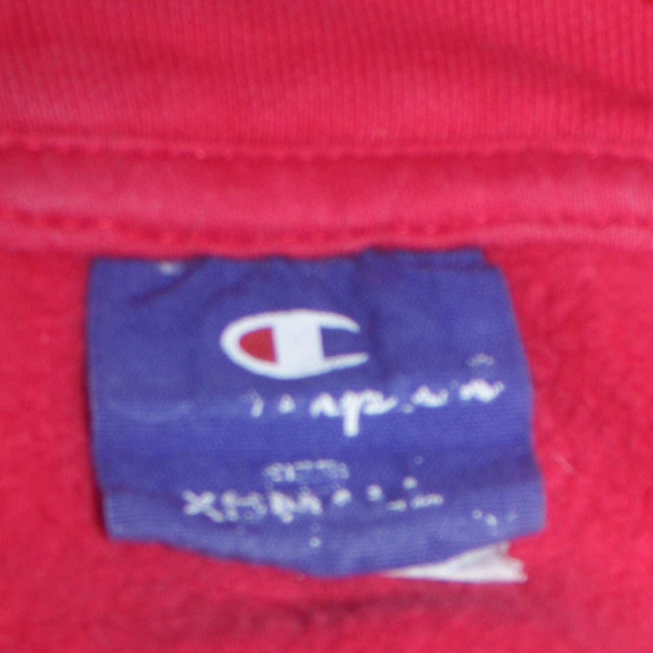 Champion Women's Red Hoodie Size XL Logo Tape Sleeve Pullover