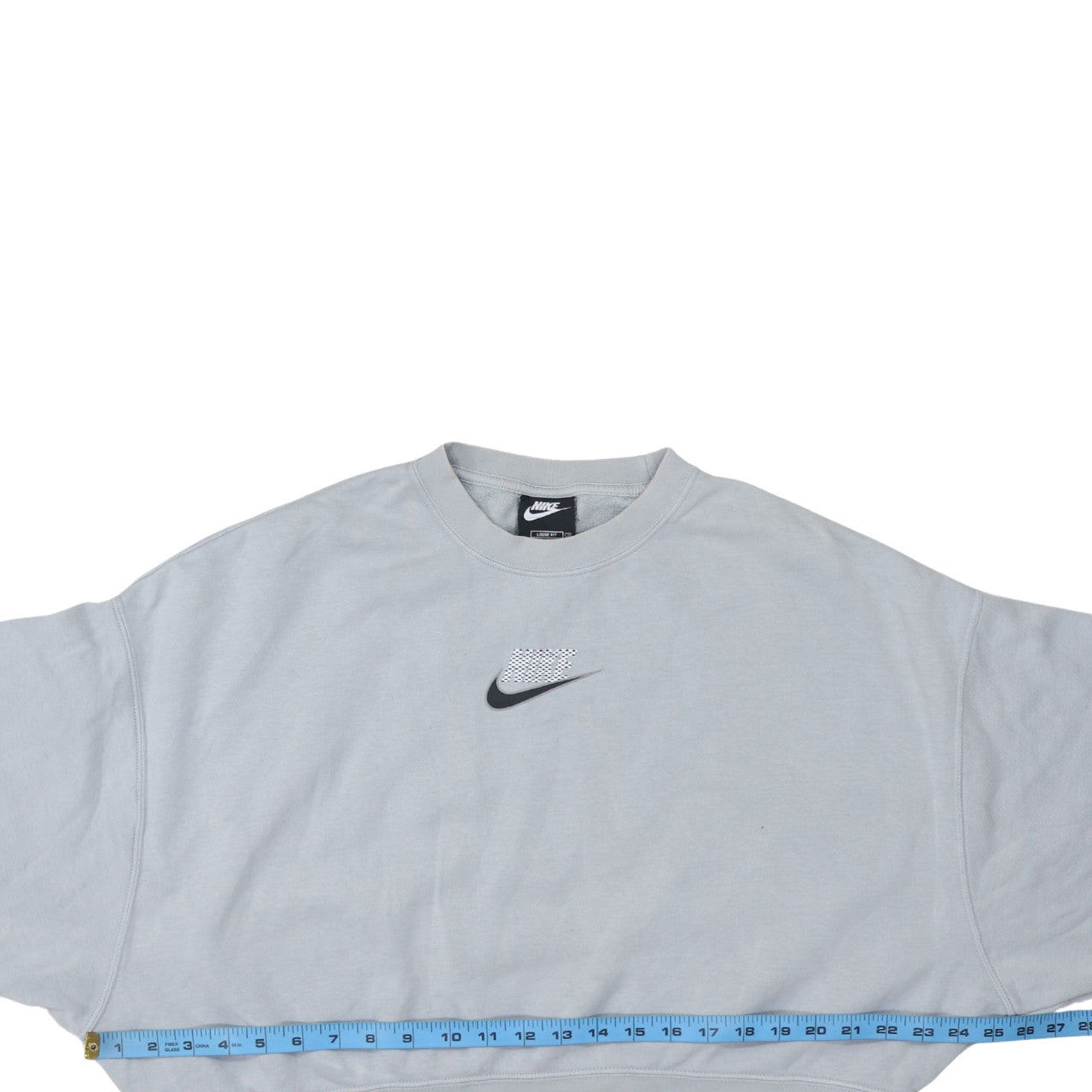 Nike Womens Grey XS Loose Fit Cotton Blend Crew Neck Sweatshirt