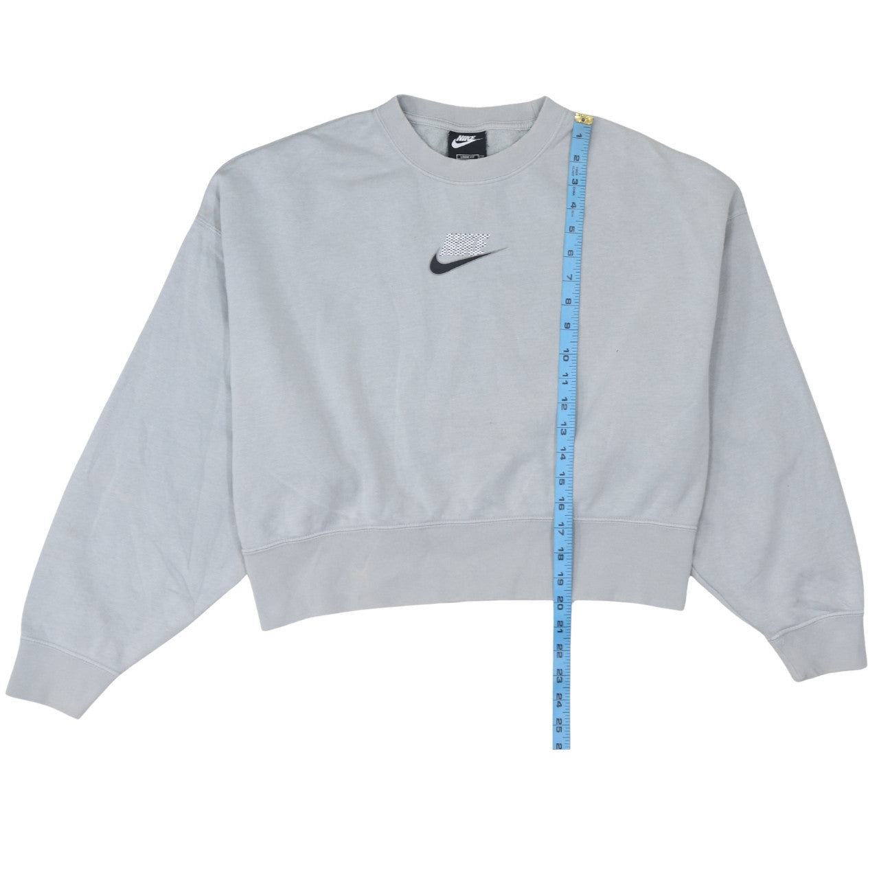 Nike Womens Grey XS Loose Fit Cotton Blend Crew Neck Sweatshirt