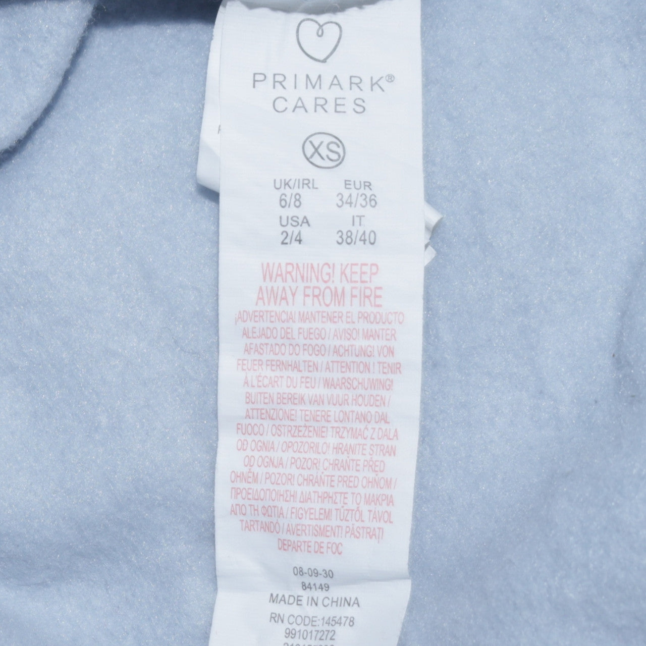 Disney Primark Cares Women Blue XS Pullover Sweatshirt Stitch Winter Theme