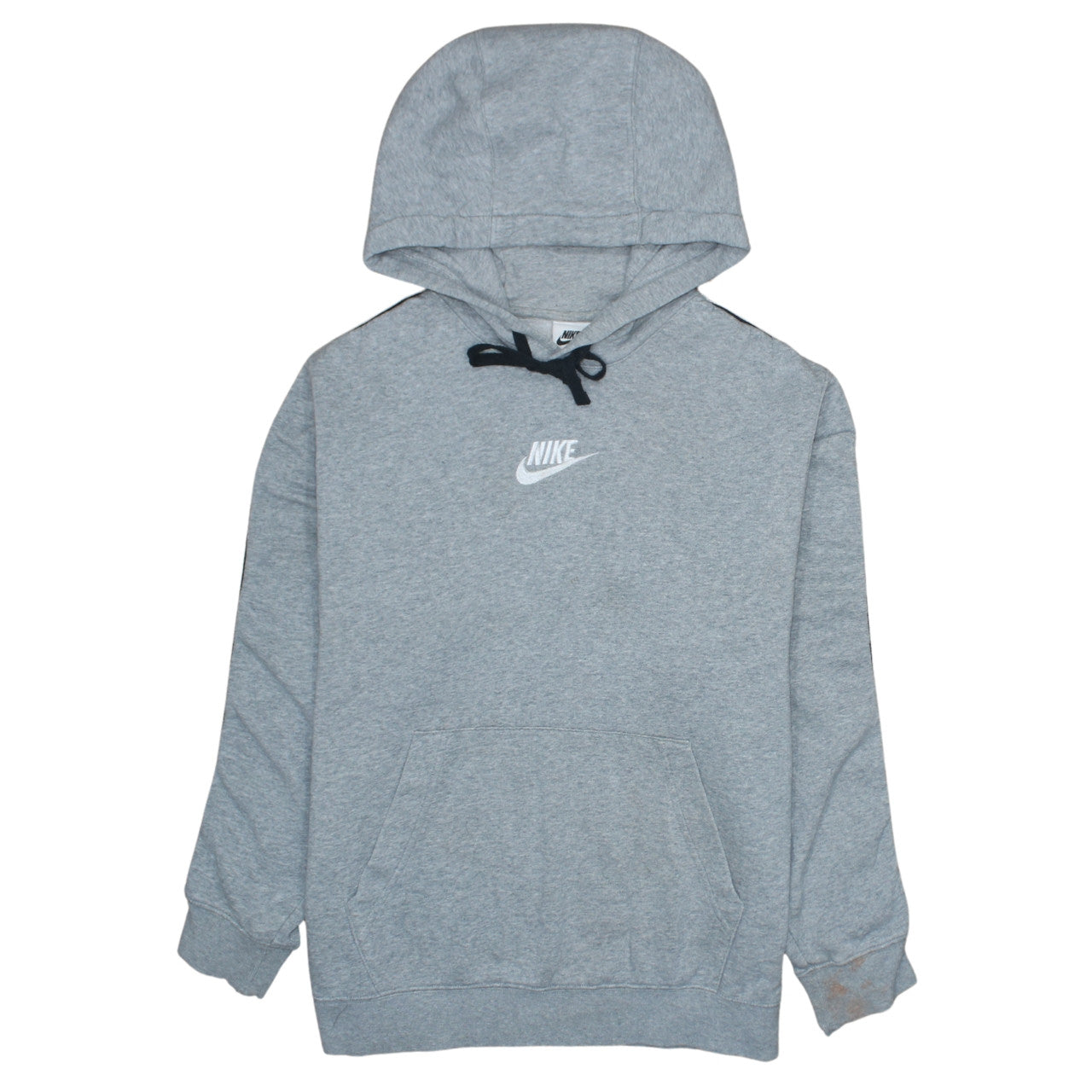 Nike Mens Grey Pullover Hoodie Small Logo Sports Fleece