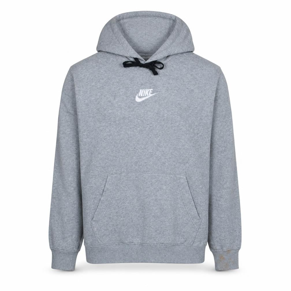 Nike Mens Grey Pullover Hoodie Small Logo Sports Fleece