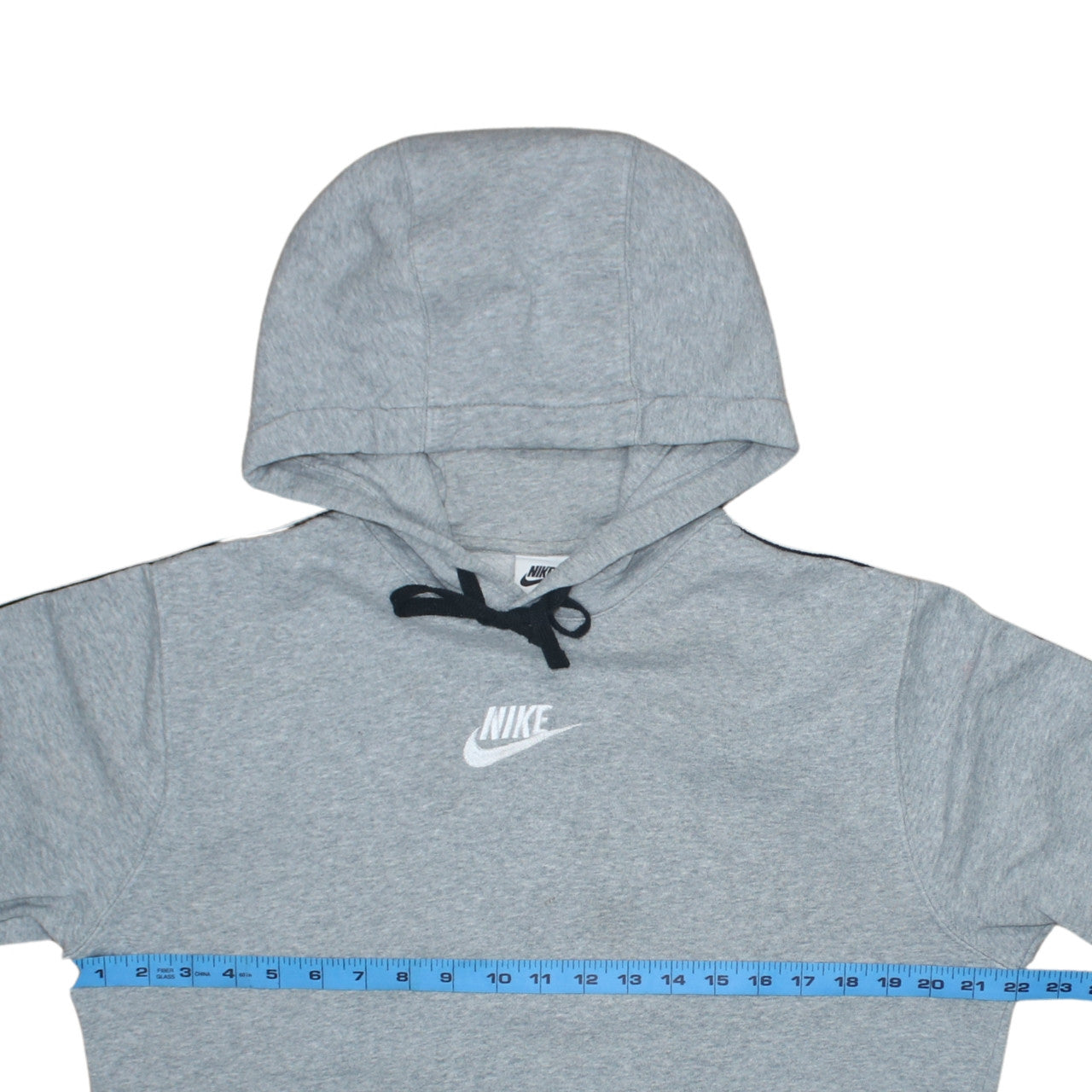 Nike Mens Grey Pullover Hoodie Small Logo Sports Fleece