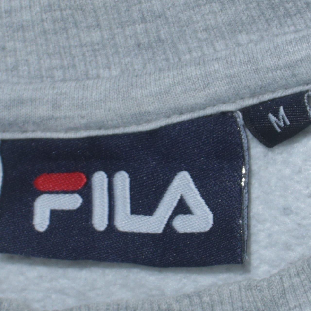FILA Men's Grey Crew Neck Pullover Sweatshirt M Regular Fit