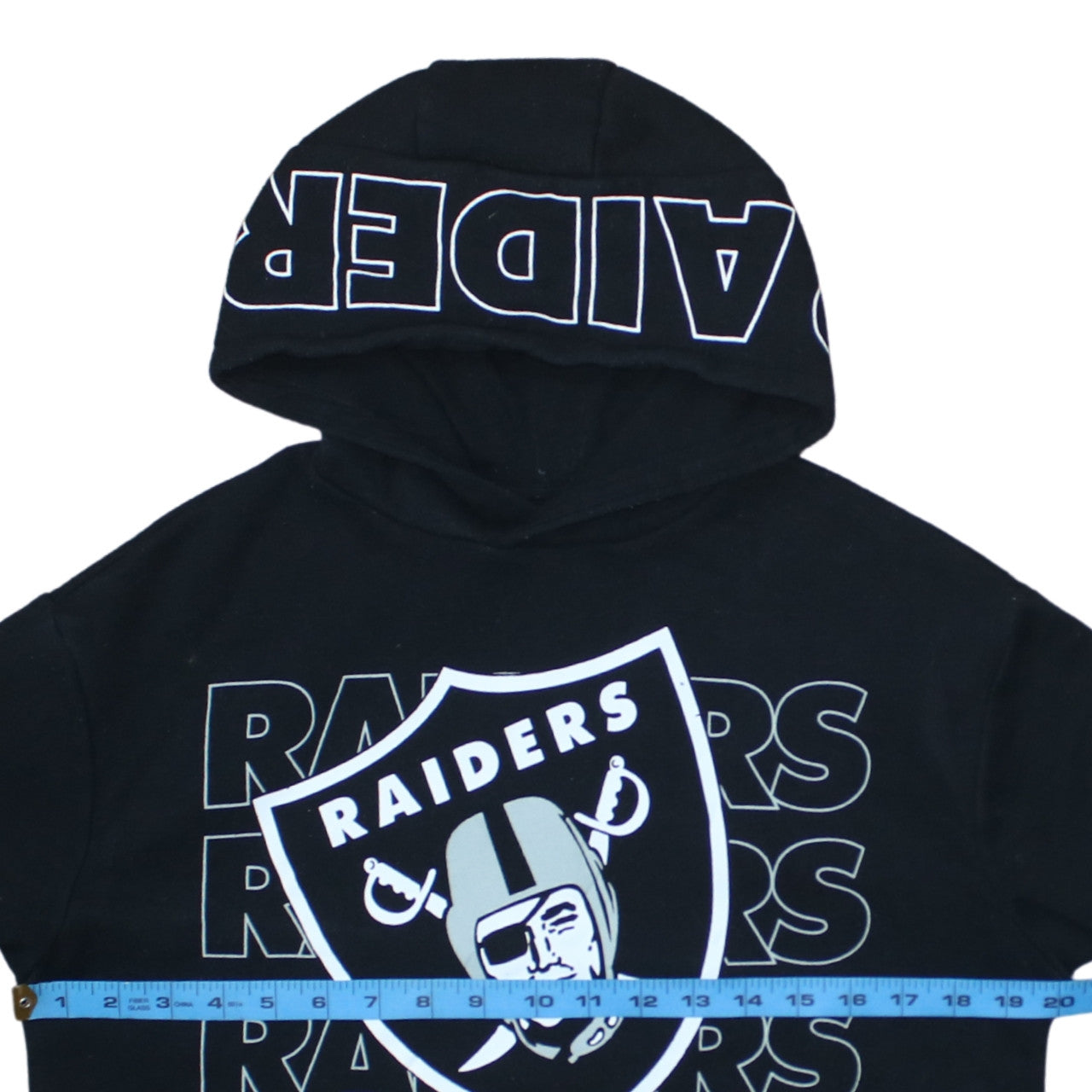 NFL Raiders Boys Black Pullover Hoodie 12-13 Years Hooded Fleece Sweatshirt