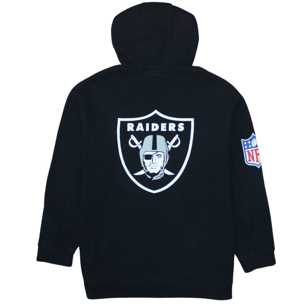 NFL Raiders Boys Black Pullover Hoodie 12-13 Years Hooded Fleece Sweatshirt
