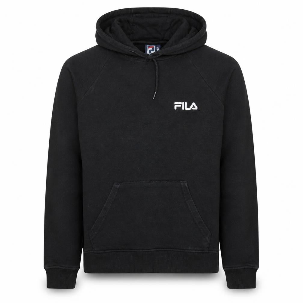 Fila Men’s Black Pullover Hoodie XL Regular Fit Cotton Blend