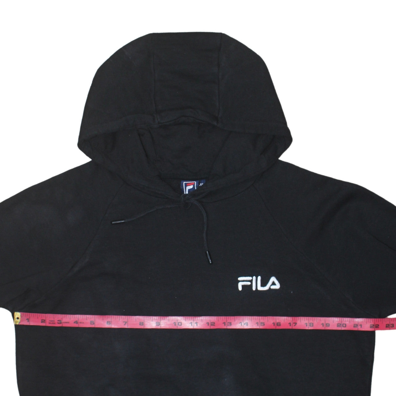 Fila Men’s Black Pullover Hoodie XL Regular Fit Cotton Blend