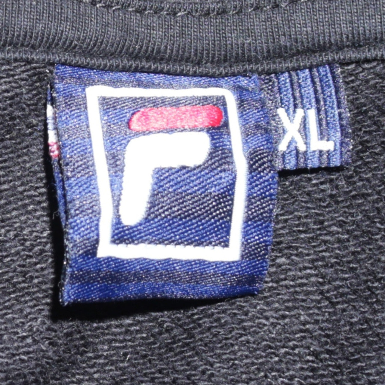 Fila Men’s Black Pullover Hoodie XL Regular Fit Cotton Blend