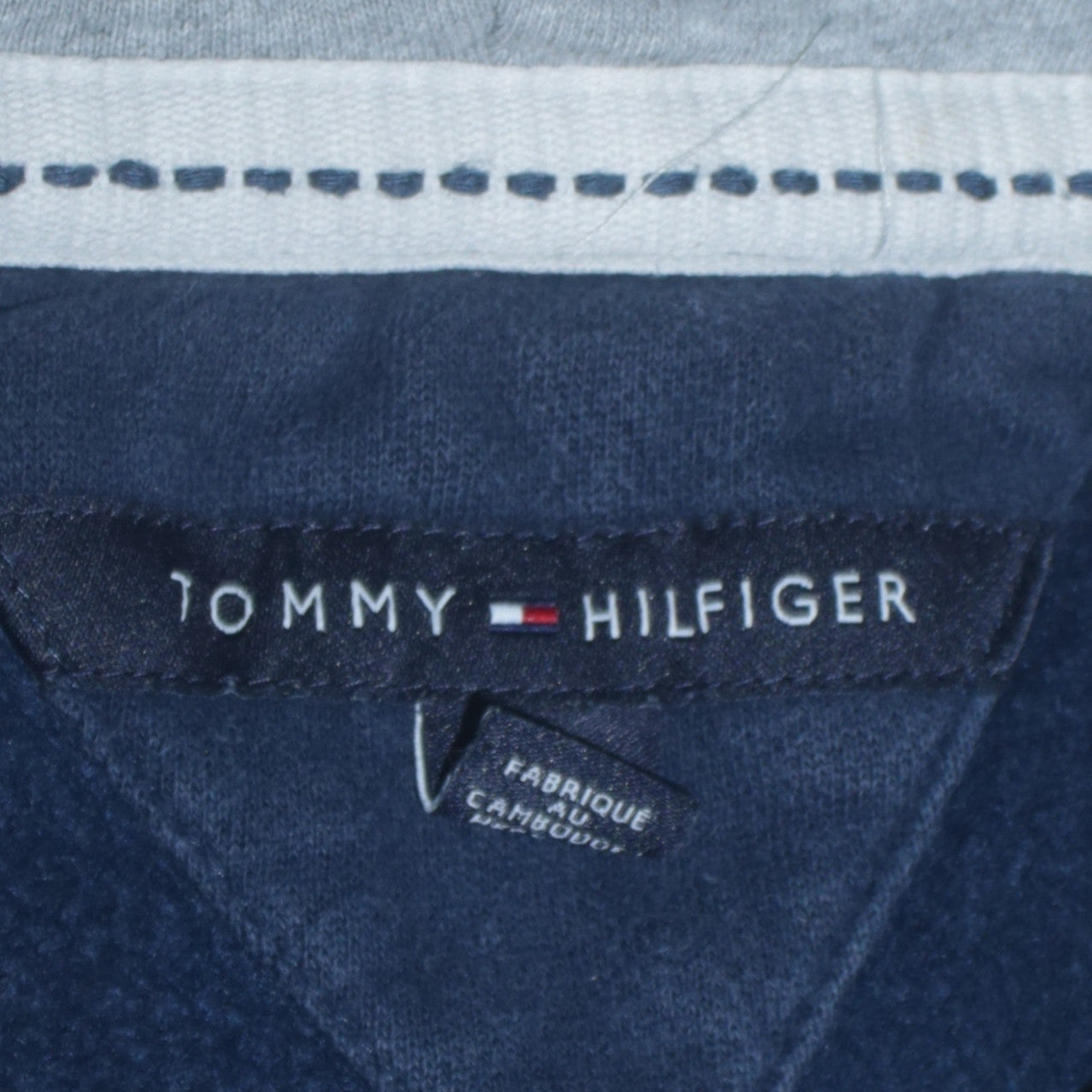 Tommy Hilfiger Men’s Blue Full Zip Hoodie Size L Regular Fit