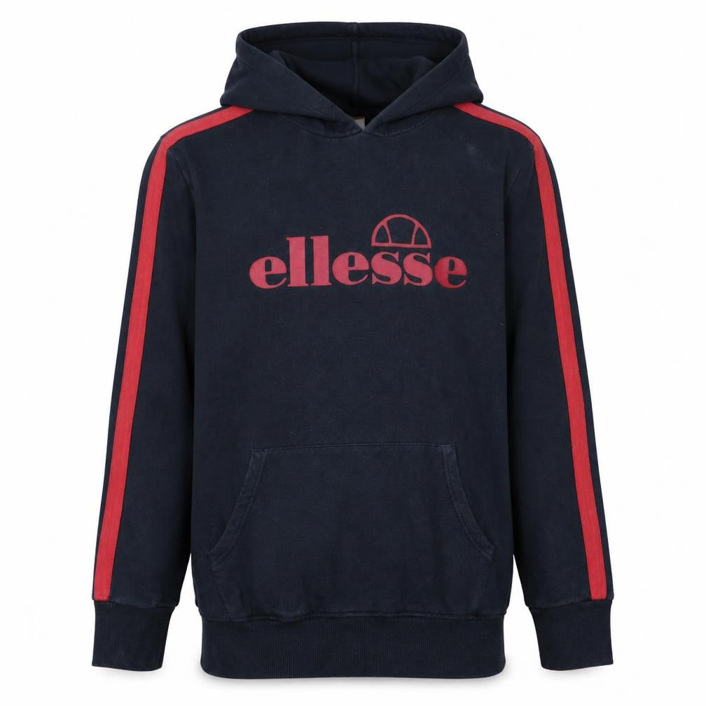 Ellesse Men’s Blue Pullover Hoodie Large Logo Sports Style