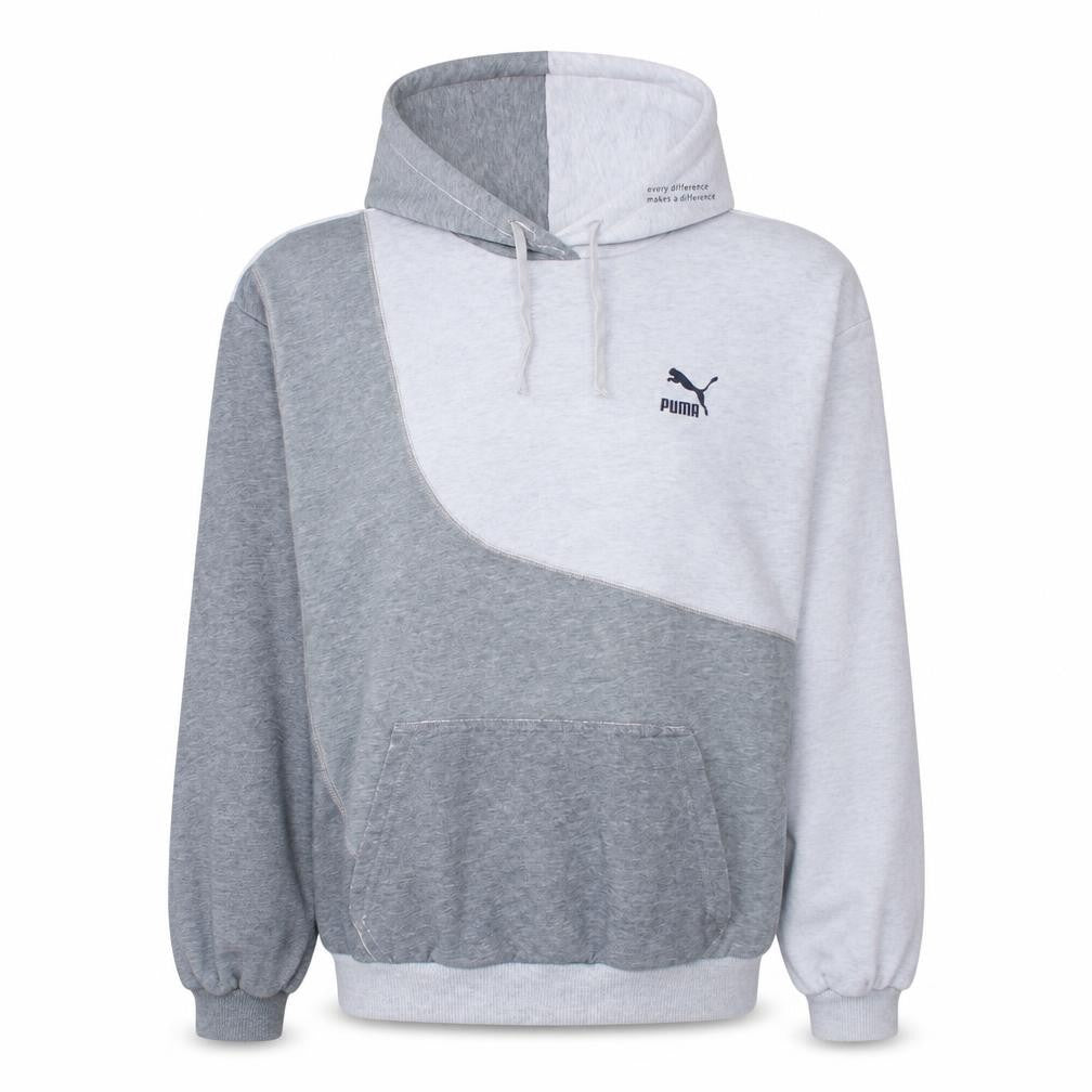 Puma Women's Grey Colourblock Pullover Hoodie Size S