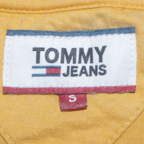 Tommy Jeans Men's Yellow Logo Cotton T-Shirt Size S