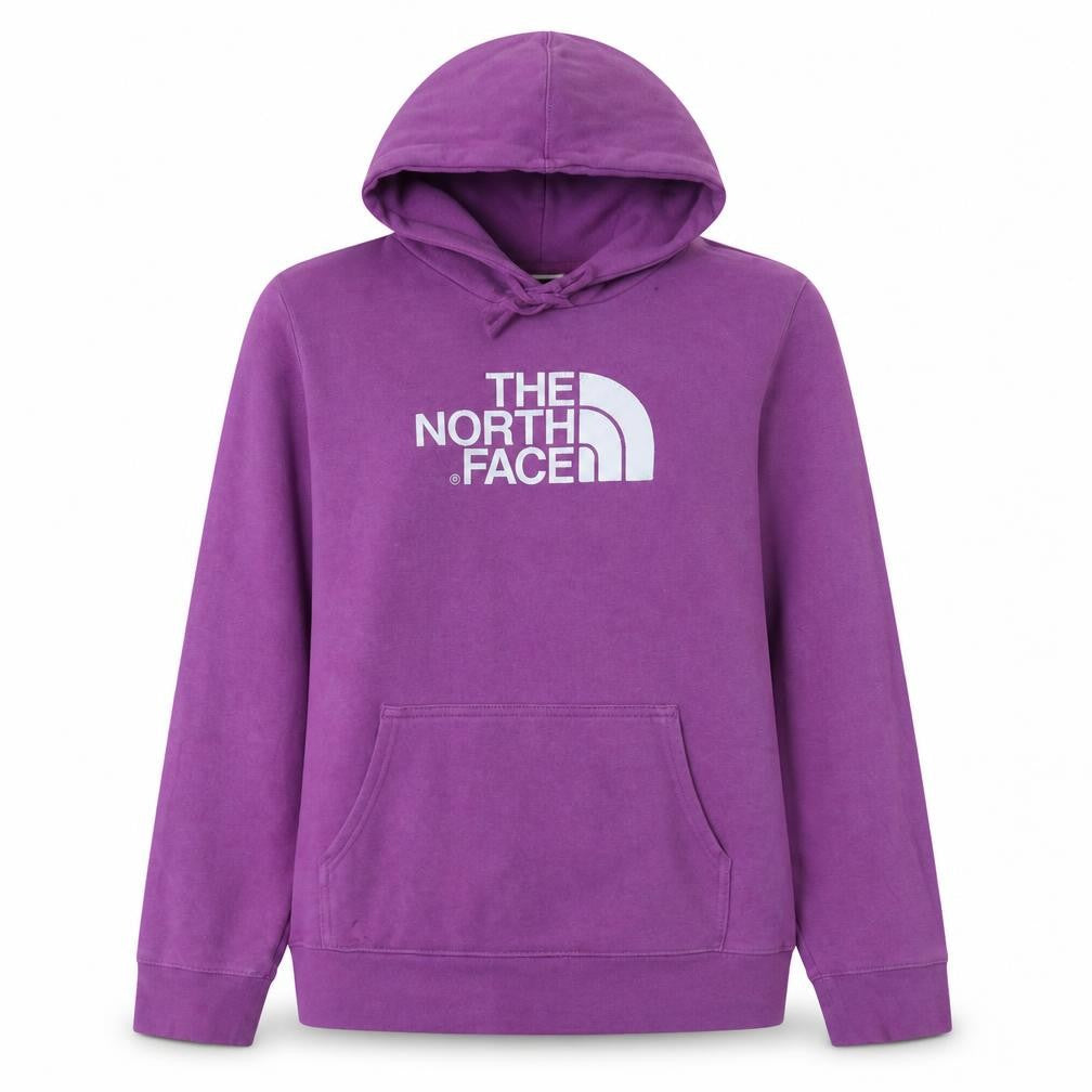 The North Face Womens Purple Pullover Hoodie Medium Fleece Logo