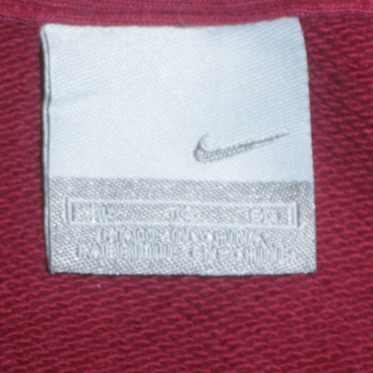 Nike Men's Beige & Red V-Neck Sweatshirt XL Pullover Embroidered Logo