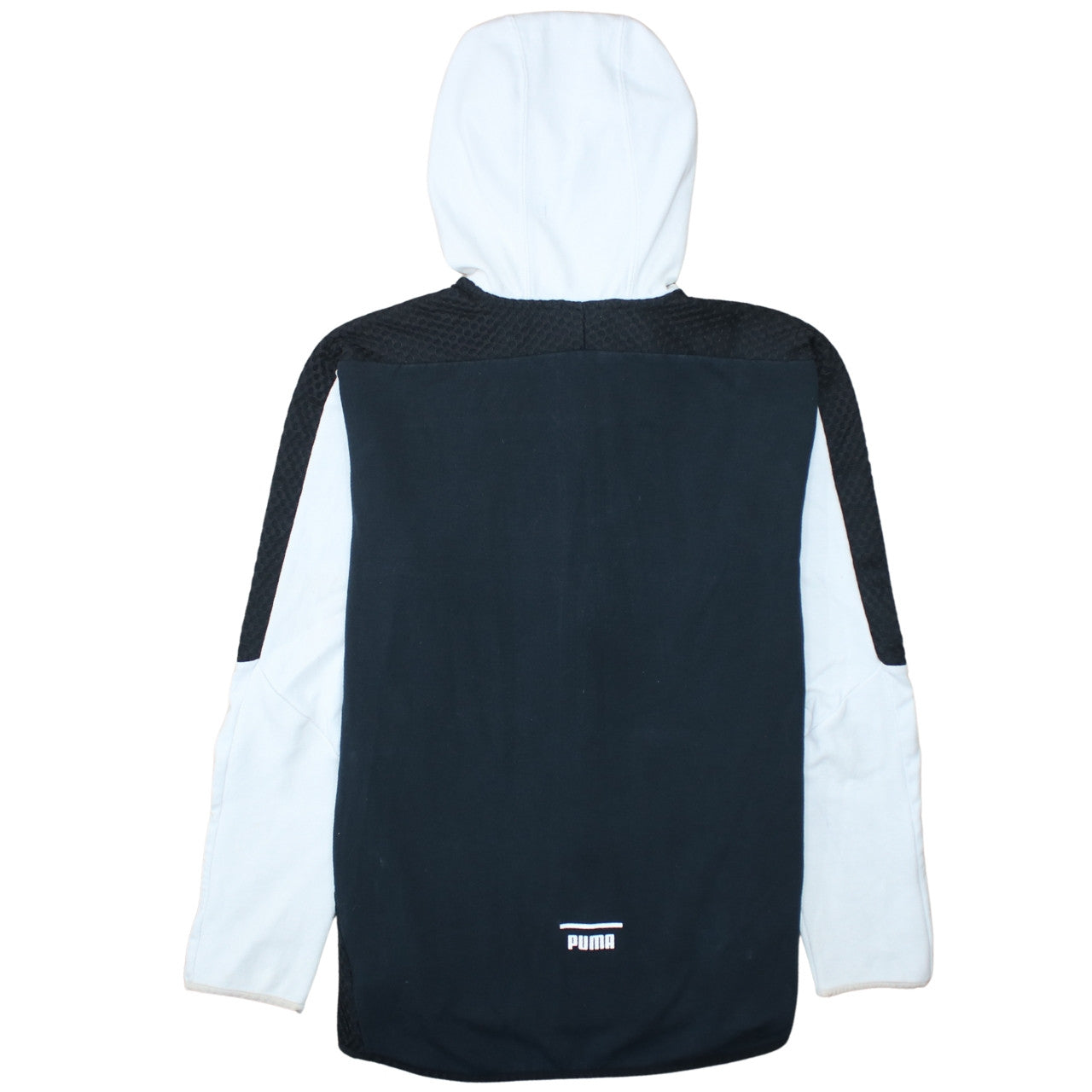 Puma Men's Black White Full Zip Hoodie Size L Sportswear