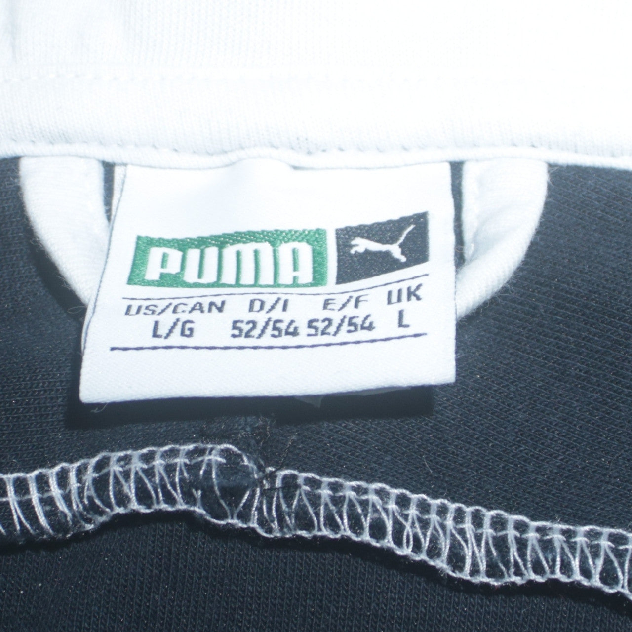 Puma Men's Black White Full Zip Hoodie Size L Sportswear