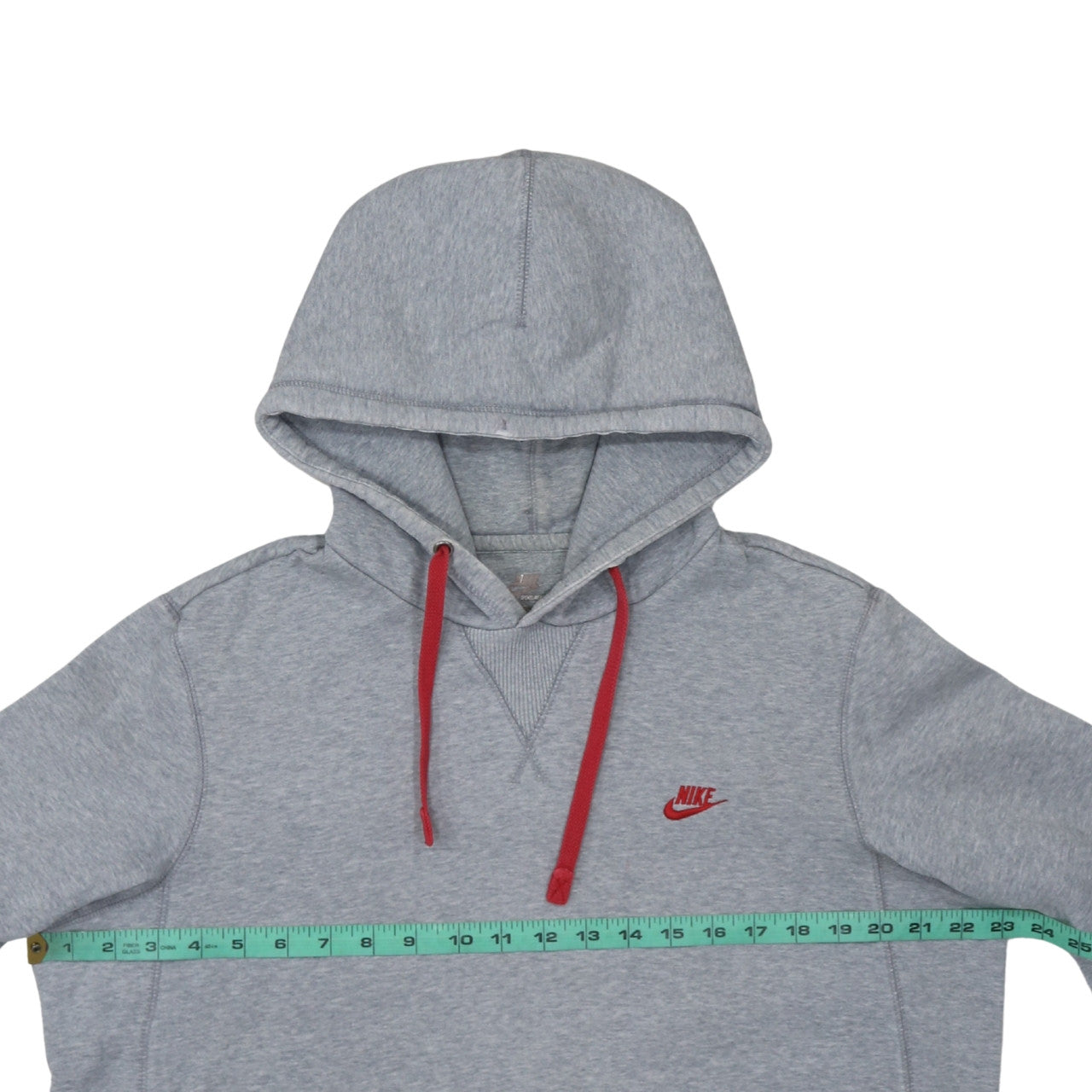 Nike Mens Grey Pullover Hoodie L Logo Hooded Sportswear