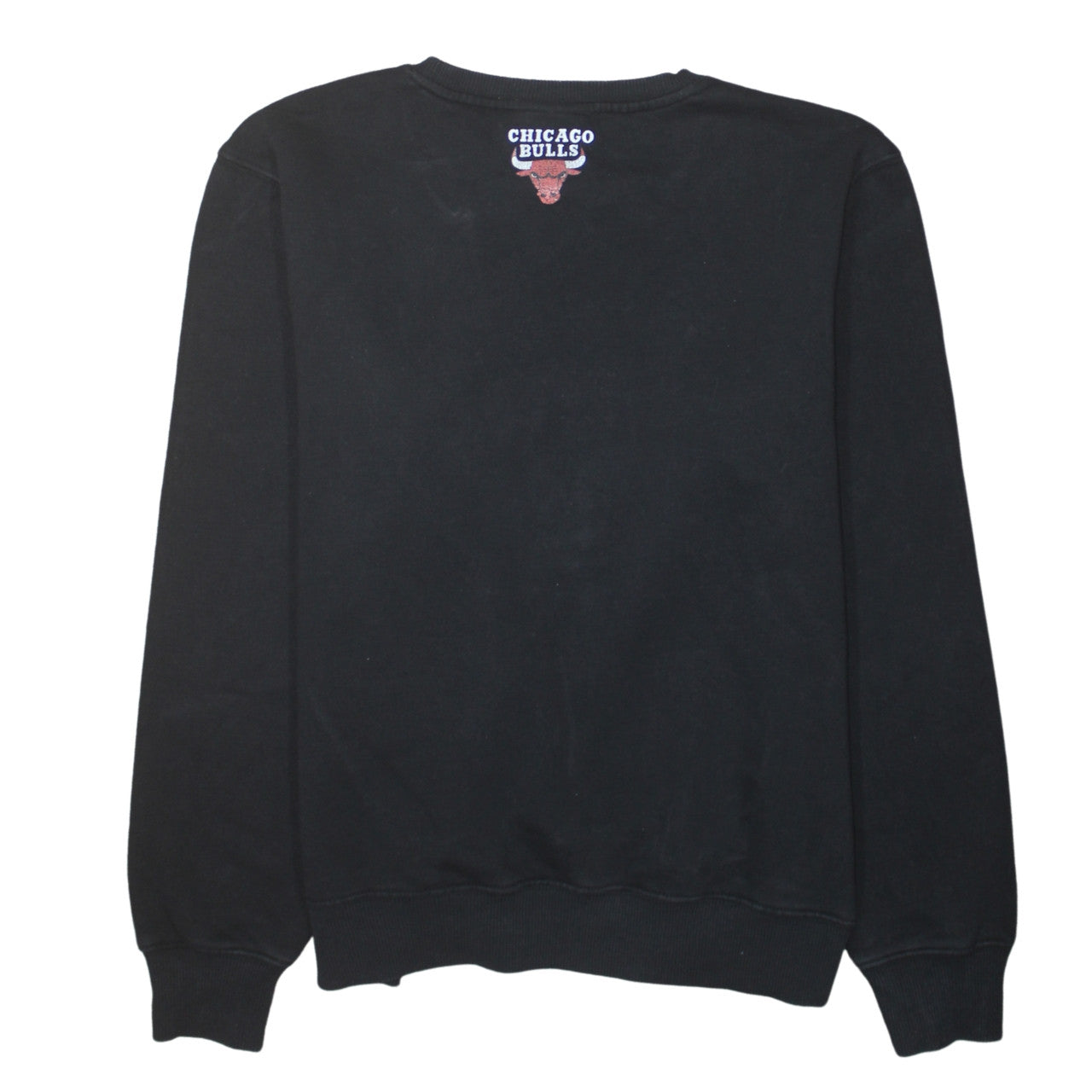 NBA Men’s Black Chicago Bulls Pullover Sweatshirt L Crew Neck