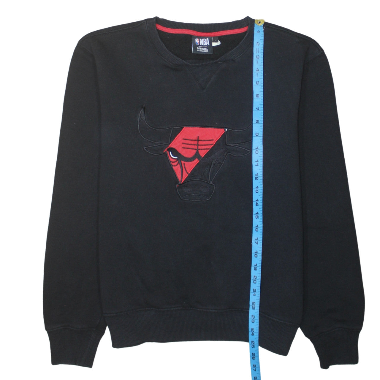 NBA Men’s Black Chicago Bulls Pullover Sweatshirt L Crew Neck