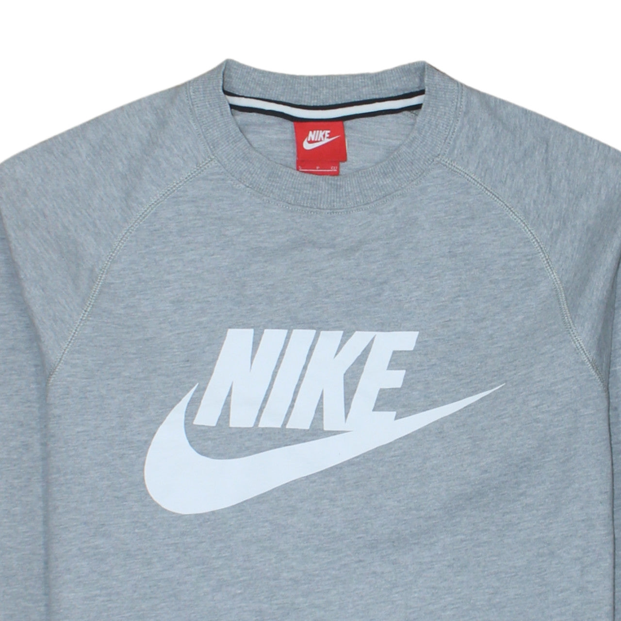 Nike Mens Grey Small Crew Neck Pullover Sweatshirt