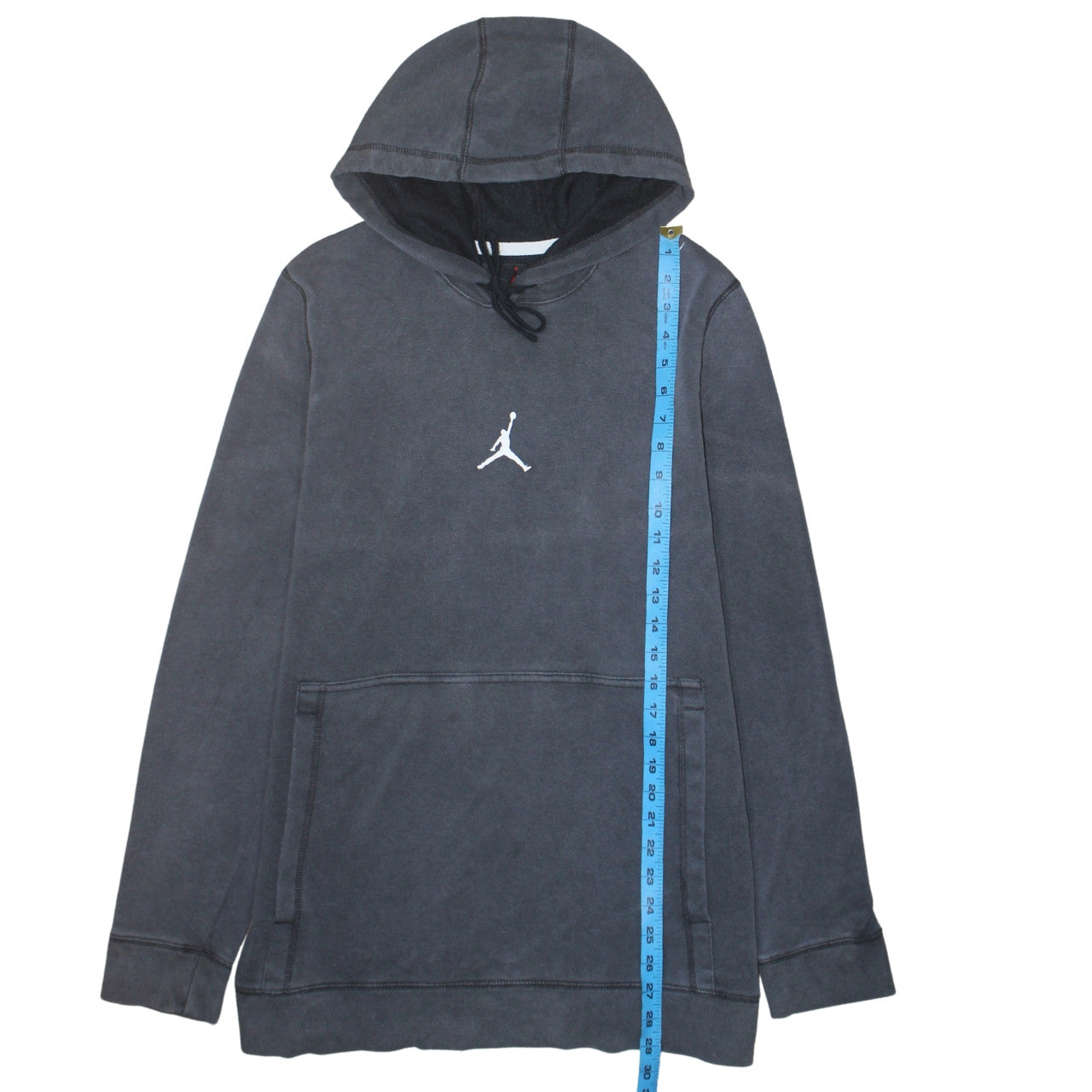 Jordan Men’s Grey Pullover Hoodie L Fleece Kangaroo Pocket
