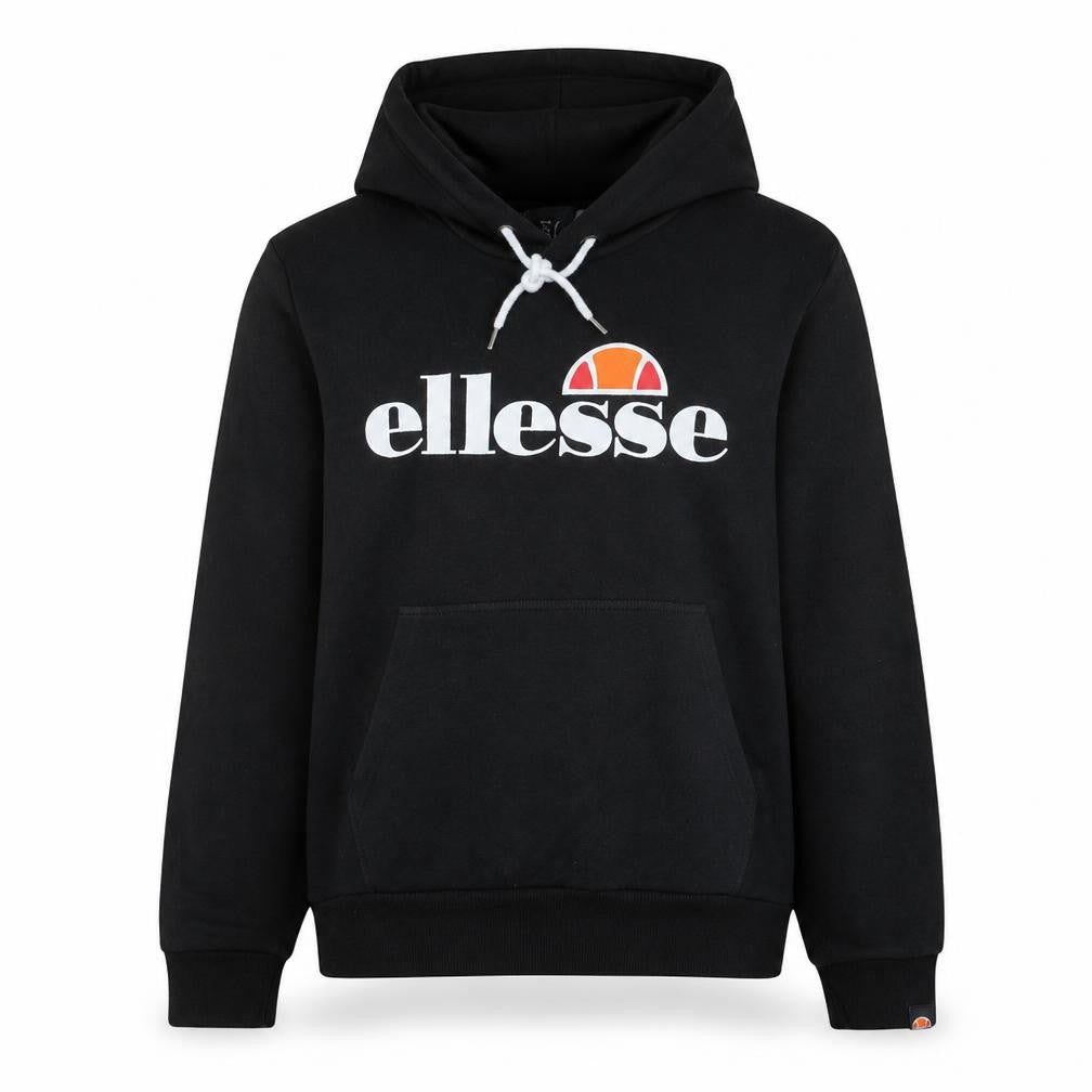 Ellesse Women's Black Pullover Hoodie UK 12 Cotton Blend Logo Design