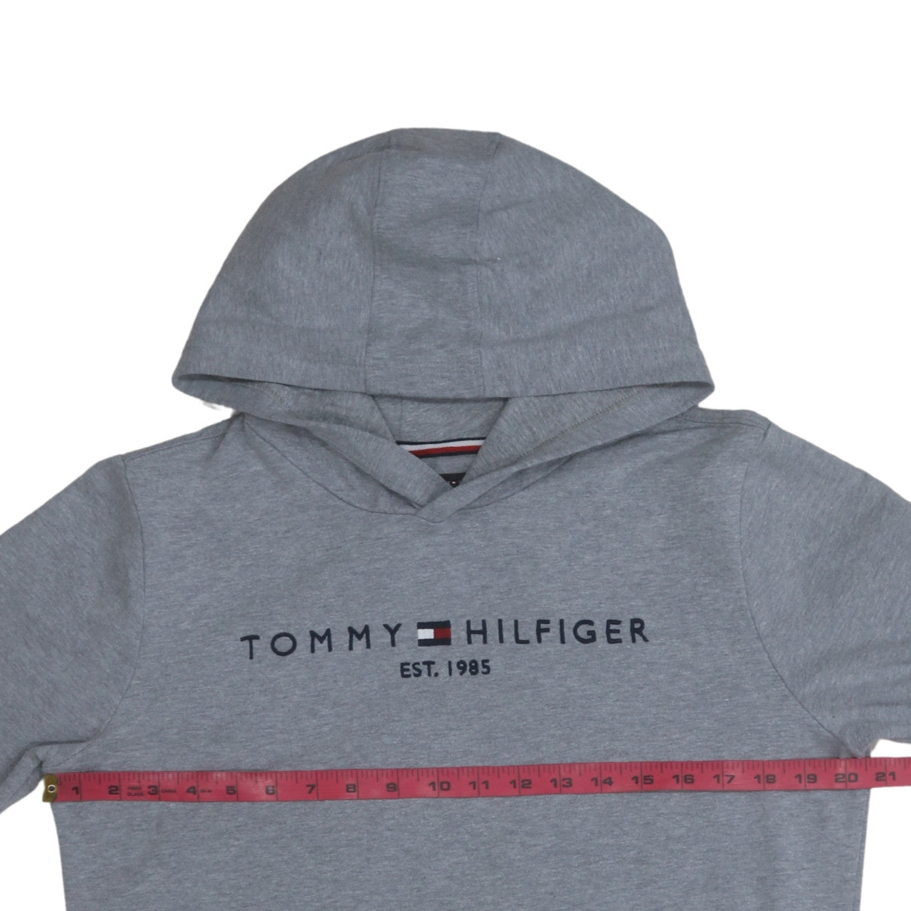 Tommy Hilfiger Teens Grey Pullover Hoodie with Logo Size 16