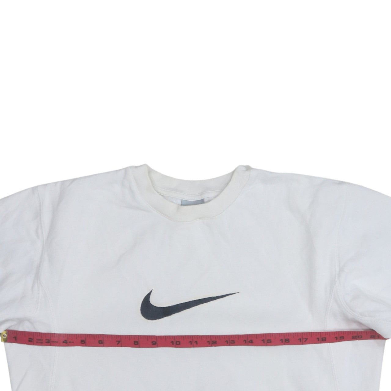 Nike Teens White Pullover Sweatshirt Swoosh Logo Fleece S