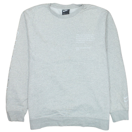 Nike Men's Grey XL Pullover Sweatshirt Crew Neck Sportswear