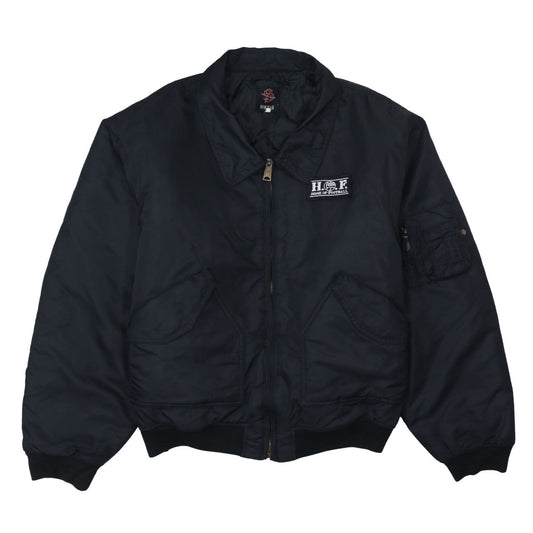 Hooligan Men's Black Bomber Jacket Medium Football Streetwear