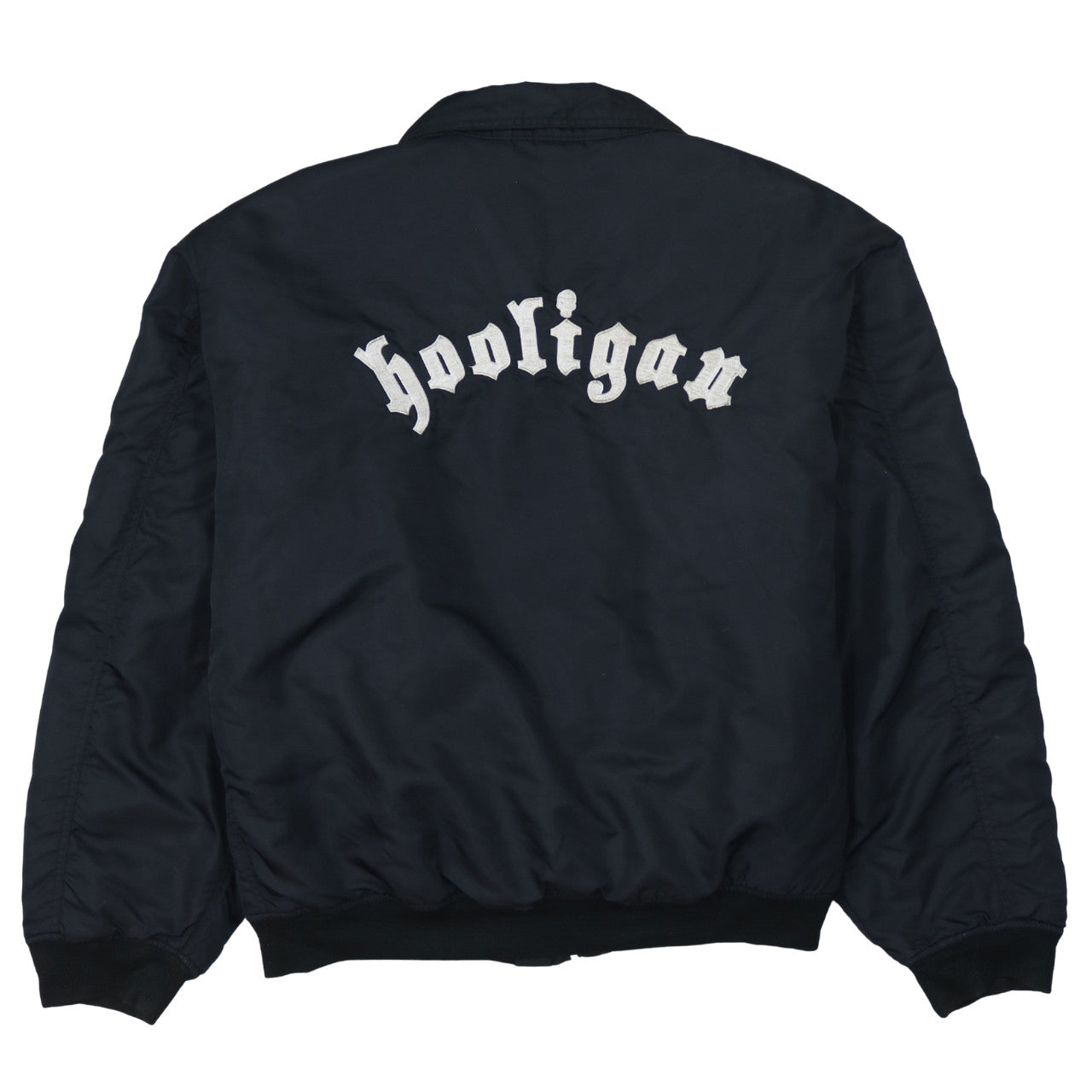 Hooligan Men's Black Bomber Jacket Medium Football Streetwear