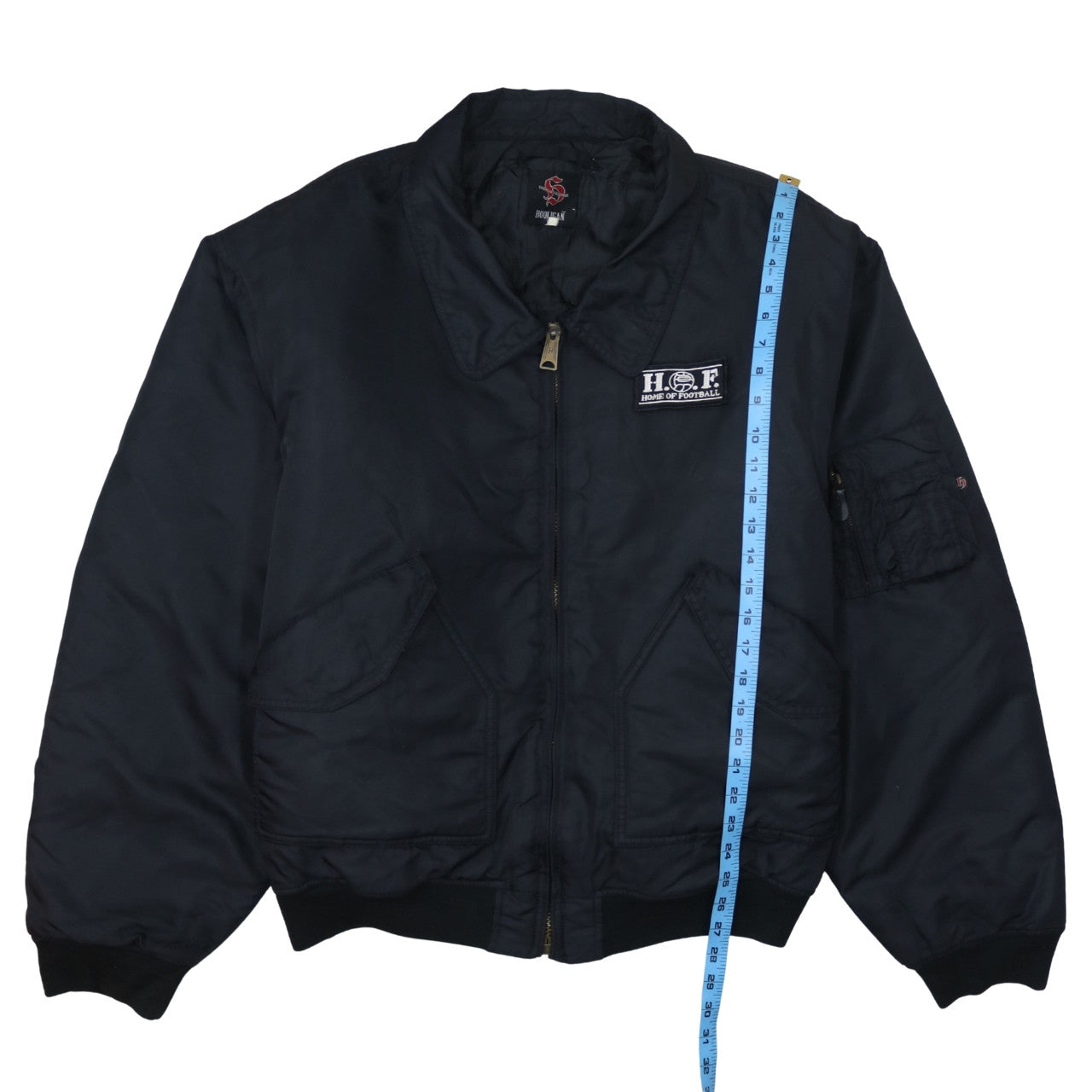 Hooligan Men's Black Bomber Jacket Medium Football Streetwear