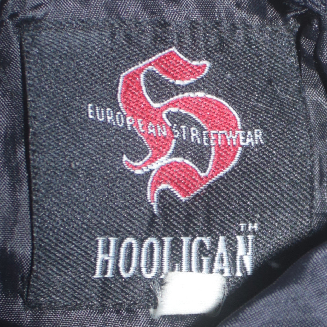Hooligan Men's Black Bomber Jacket Medium Football Streetwear